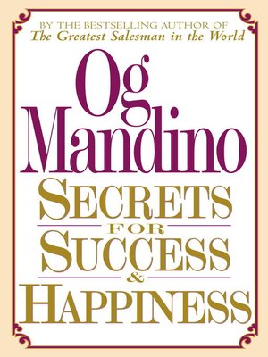 cover image of Secrets for Success and Happiness